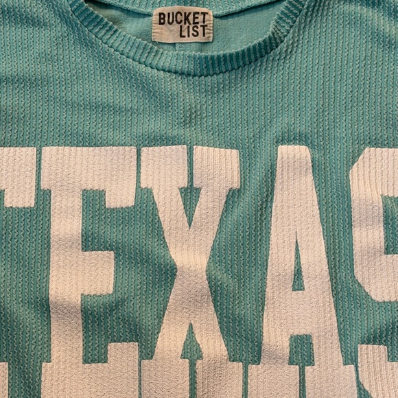 BUCKETLIST Women's Aqua Texas Tee - Picture 2 of 2